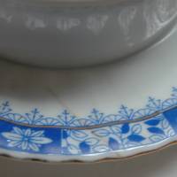 Porzellan  Butterdose - China  blau - Bild 4