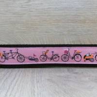 Schlüsselband Fahrrad -Geschenk Kinder-kleines Geschenk-Schlüsselanhänger Velo-Anhänger Tandem-pink schwarz-Geburtstag Bild 1