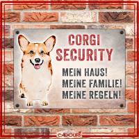 Hundeschild CORGI SECURITY, wetterbeständiges Warnschild Bild 2