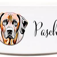 Keramik Futternapf RHODESIAN RIDGEBACK ︎ personalisiert ︎ Hundenapf mit Name Bild 1