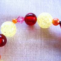 Perlenarmband Marla rot-sonnentau so schön handgemacht von Hobbyhaus Bild 10