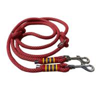 Leine Halsband Set verstellbar, rot, petrol, gelb, ab 25 cm Halsumfang Bild 7