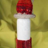 Geldgeschenk  Dekofigur NIKO, nette Idee zum Nikolaus, witziges Upcycling-Projekt, gestaltet mit Acrylfarbe und Wolle Bild 6