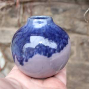 kleine Vase Kugelvase Keramik Vintage Bild 5