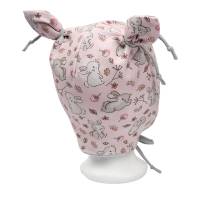 Baby Mädchen Mütze Ohrenmütze mit Ohrenschutz "Niedliche Hasen" mit Baumwollfleece Herbst Winter Stoffauswahl Bild 3