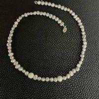 Wunderschöne,handgefertigte Perlenkette mit Silber- Grauen Süßwasser Perlen,Perlencollier,Brautschmuck,Perlenschmuck Bild 6
