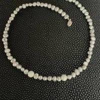 Wunderschöne,handgefertigte Perlenkette mit Silber- Grauen Süßwasser Perlen,Perlencollier,Brautschmuck,Perlenschmuck Bild 7