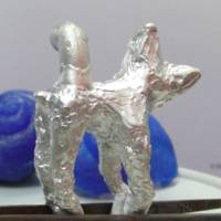 Schlüssel-Anhänger "ARI", frz. Bulldogge, aus 935 Silber, Schlüsselring und Kette 925 Silber Bild 6