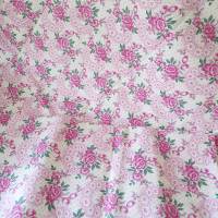 Bettbezüge mit Wildrosen Blümchen Pünktchen - unbenutzt - Bauernbettwäsche Bauernstoffe rosa beere flieder weiß, Vintage Bild 1