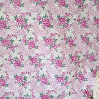 Bettbezüge mit Wildrosen Blümchen Pünktchen - unbenutzt - Bauernbettwäsche Bauernstoffe rosa beere flieder weiß, Vintage Bild 6
