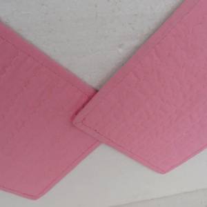 Topflappen genäht  , Set von 2 pink gestreiften  Topflappen , Quilt topflappen Bild 9