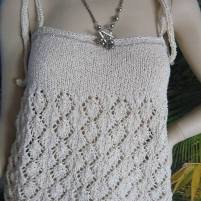 Süßes kleines Trägertop,handgestrickt,