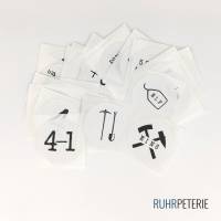 24 Adventskalender Zahlen Sticker | Runde Aufkleber Ruhrpott Adventskalender | Minimal schwarz weiß Adventskalenderzahle Bild 4