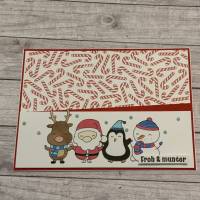 Grußkarte für Kinder in der Winterzeit / Weihnachtszeit, „Froh & Munter zu Weihnachten“, Handarbeit, Stampin’Up! Bild 1