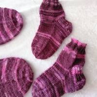Socken für Mama und Baby, handgestrickt, Größe 36/37 und Neugeborene , Stricksocken, Wollsocken, Damen Socken Bild 3