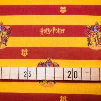 Harry Potter Stoff - Hausfarben Gryffindor - rot und gelb gestreift - 13,00 EUR/m - 100% Baumwolle - Lizenzstoff Bild 3