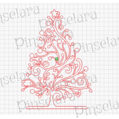 Laser Cut File, Weihnachtsbaum Tanne mit Krippe, Tisch Dekoration, Weihnachten, Lasercut