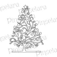 Laser Cut File, Weihnachtsbaum Tanne mit Krippe, Tisch Dekoration, Weihnachten, Lasercut Bild 2