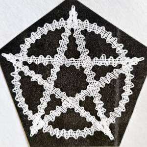 Pentagramm klein Klöppelbrief als PDF Download Bild 1