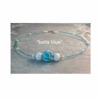 BELLA BLUE/kurze kette/collier/blaue kette/preiswert/geschenk für sie Bild 1