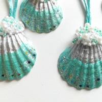 Meerjungfrauen Muschelkette Halskette in Mint/Silber Bild 1