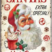 Reispapier - Motiv Strohseide - A4 - Decoupage - Vintage - Weihnachten - Santa - Christmas - 19549 Bild 1