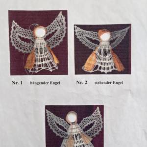 3 Dimensionaler Engel hängend Klöppelbrief als PDF Download Bild 2