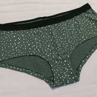 Damen Hipster "Dotties grün", gepunktet, Pünktchen, Unterhose für Frauen, handmade Damenunterwäsche, Slip, basic Bild 1