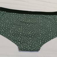 Damen Hipster "Dotties grün", gepunktet, Pünktchen, Unterhose für Frauen, handmade Damenunterwäsche, Slip, basic Bild 2