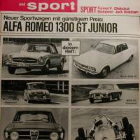 auto motor sport Heft 21      15.Oktober 1966     Alfa Romeo 1300 GT Junior Bild 1