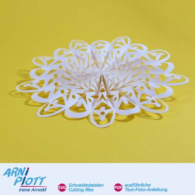 Plotterdatei – Falt-Blume – Dekoration, Deko, Geschenk, Platzkarte, Namensschild – Geburtstag / Gartenparty