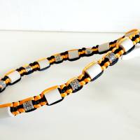 EM-Keramik Halsband Schwarz / Orange Bild 1