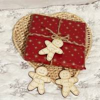 Weihnachtsbaumschmuck, Geschenke Anhänger Holz mit Wunschgravur - Motiv Lebkuchen Bild 4