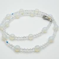 Kette Opal Quartz Perlen Weiß (733) Bild 1
