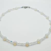 Kette Opal Quartz Perlen Weiß (733) Bild 2