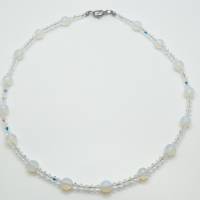 Kette Opal Quartz Perlen Weiß (733) Bild 3