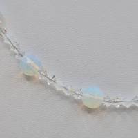 Kette Opal Quartz Perlen Weiß (733) Bild 4