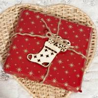 Weihnachtsbaumschmuck, Geschenke Anhänger Holz mit Wunschgravur - Motiv Stiefel Bild 4