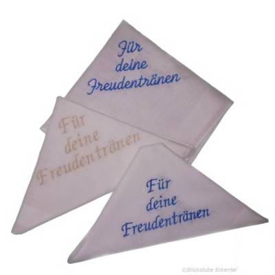Besticktes Taschentuch Hochzeit