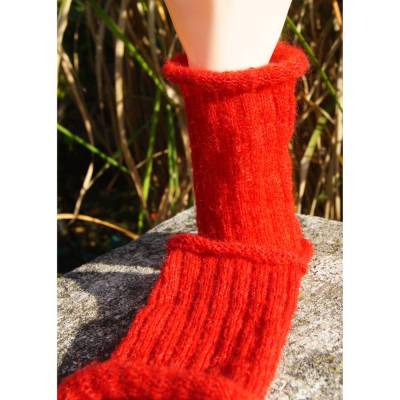 Pulswärmer gestrickt,Handschmeichler, Handwärmer, rot