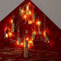 Wanddeko KLAMMERBÄUMCHEN künstlerischer abstrakter Weihnachtsbaum auf einem Keilrahmen Künstlerbaum mit LED-Beleuchtung Bild 9