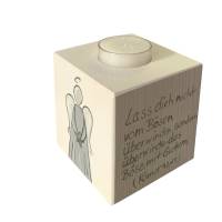 Teelichthalter/Kerzenwürfel/Teelichtwürfel aus Holz "Engel" Zur Taufe Bild 4