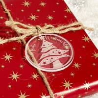Weihnachtsbaumschmuck, Geschenkeanhänger Acryl mit Wunschgravur - Motiv Tannenbaum Bild 3