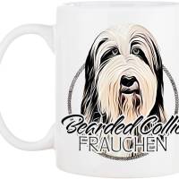 Hunde-Tasse BEARDED COLLIE FRAUCHEN mit Hunderasse im Cartoon-Stil┊tolle Geschenkidee für Hundebesitzer Bild 2