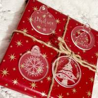 Weihnachtsbaumschmuck, Geschenkeanhänger Acryl mit Wunschgravur - Motiv Sterne Bild 5