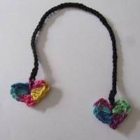 Nabelschnurbändchen Herz regenbogenfarben - Geburt - 100% Baumwolle Bild 2