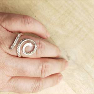 Drahtjuwel Aluminiumdraht-Ring, Ring Aluminium , Ring silber,Ring gold,Ring Snake,Schlangenring,2 Stück Bild 5