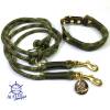 Leine Halsband Set für mittelgroße und große Hunde, verstellbar oliv, grün, beige, Wunschlänge Bild 4