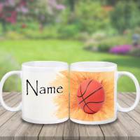 Tasse Basketball mit Name aus Keramik / Personalisierbar Bild 2