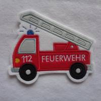 Applikation / Aufnäher Feuerwehrauto, Feuerwehr Bild 1